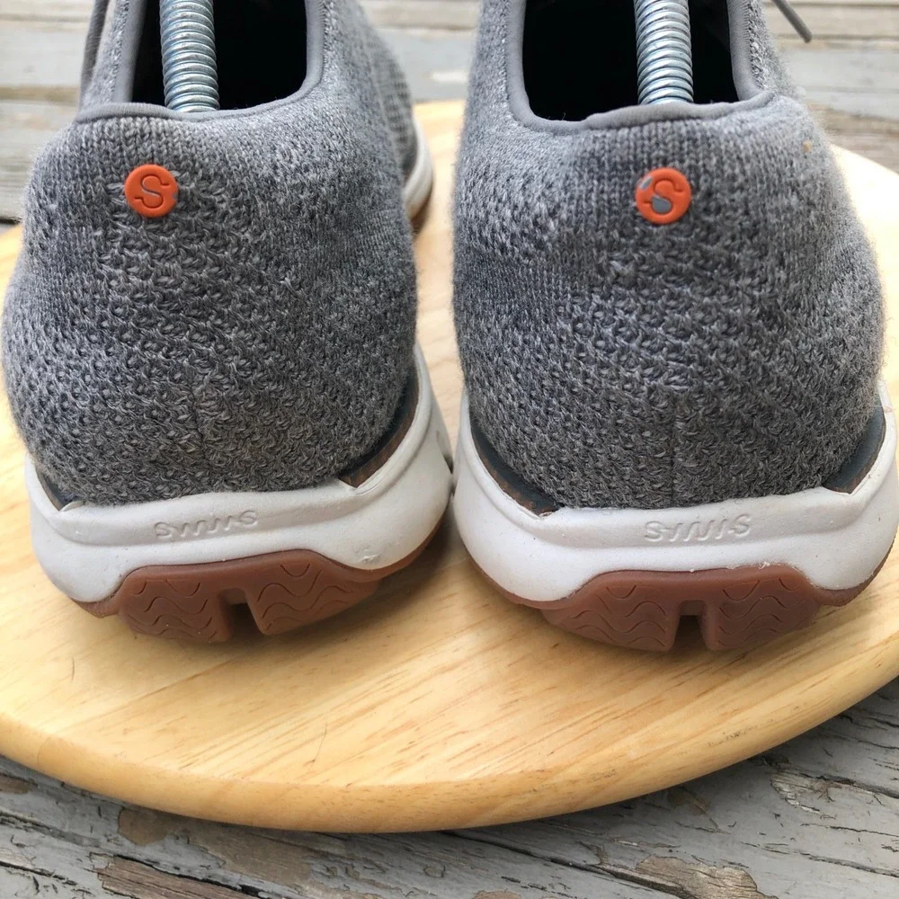 Swims Mens 12 Shoes Motion Knit Oxford Wedding Breathable Grey Orange SWB2020X